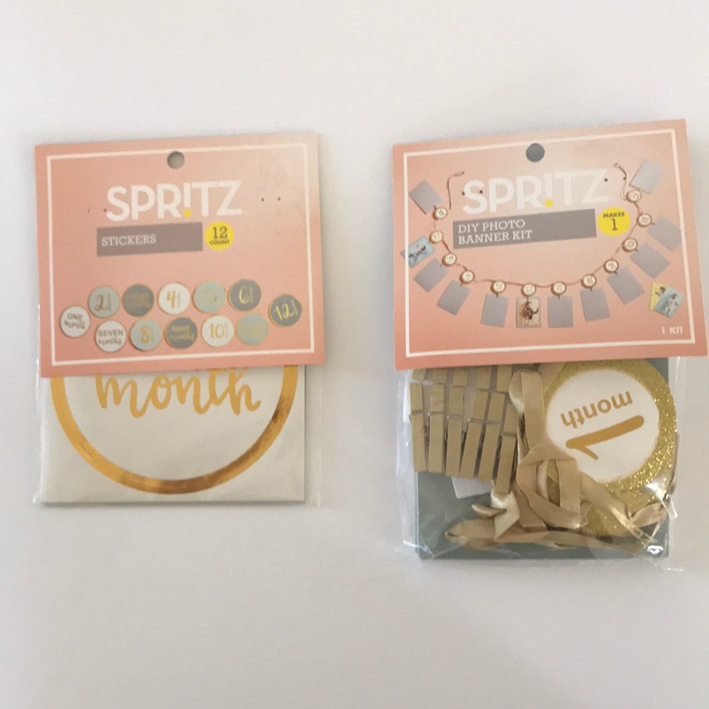 Monthly Stickers & 1st Birthday Photo Banner Kit